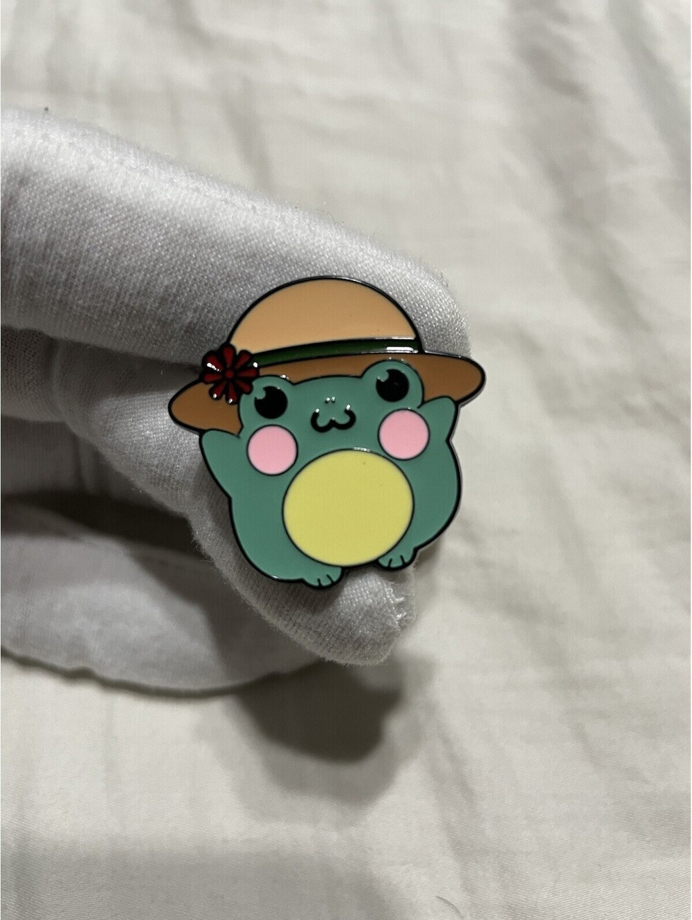 Kawaii frog cute with hat enamel pin brooch anime cartoon